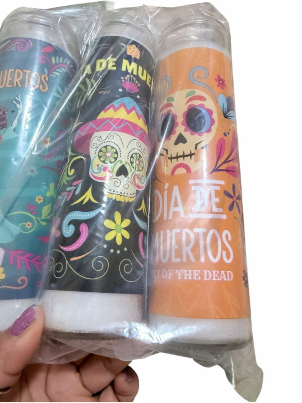 Lumex Dia De Los Muertos Candle Set One Size Multicolor Black - Picture 7 of 10